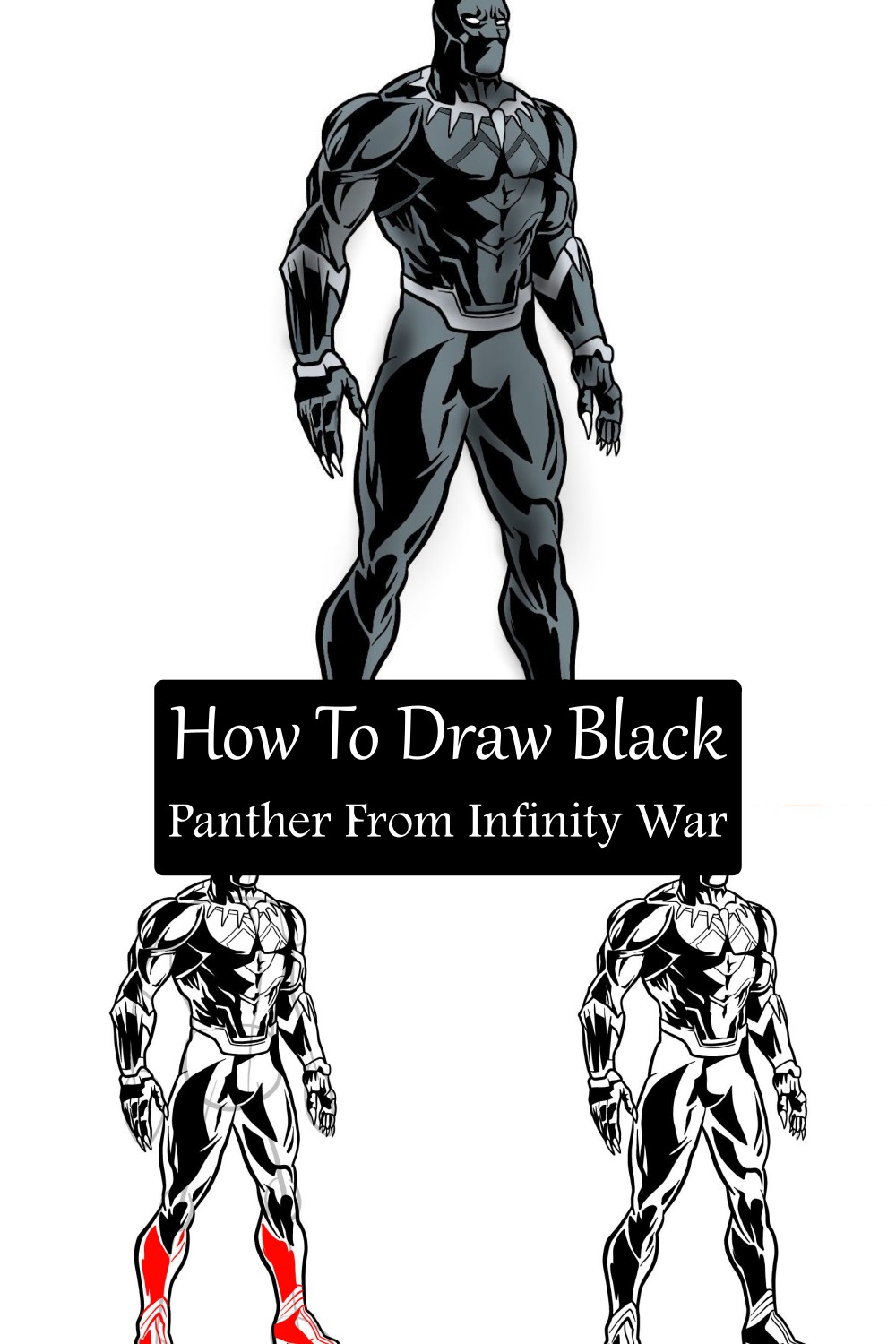How To Draw Black Panther From Infinity War
