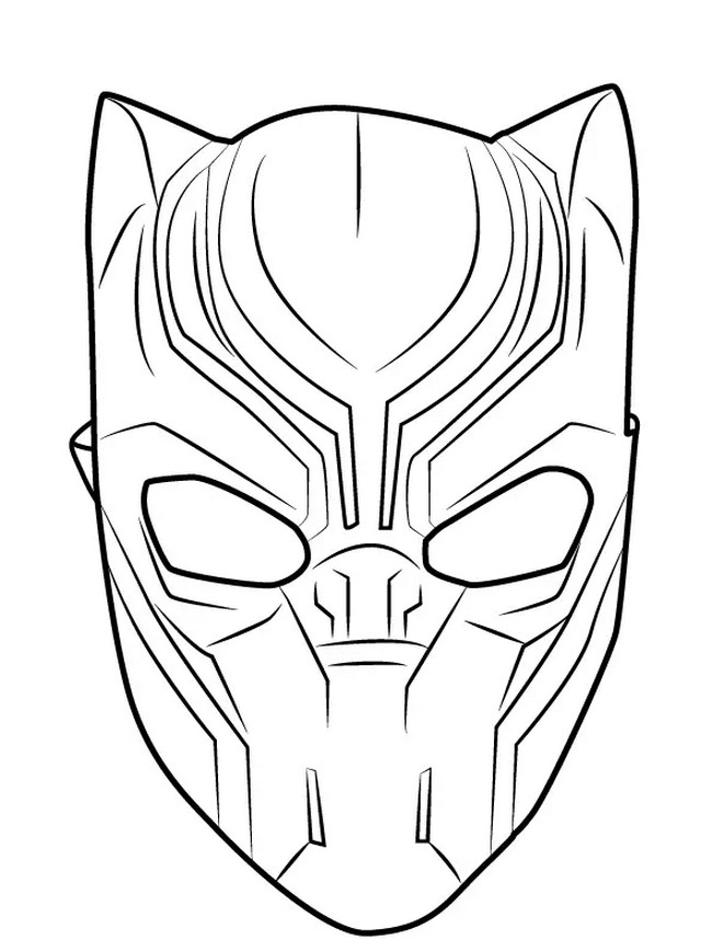 How To Draw Black Panther Mask