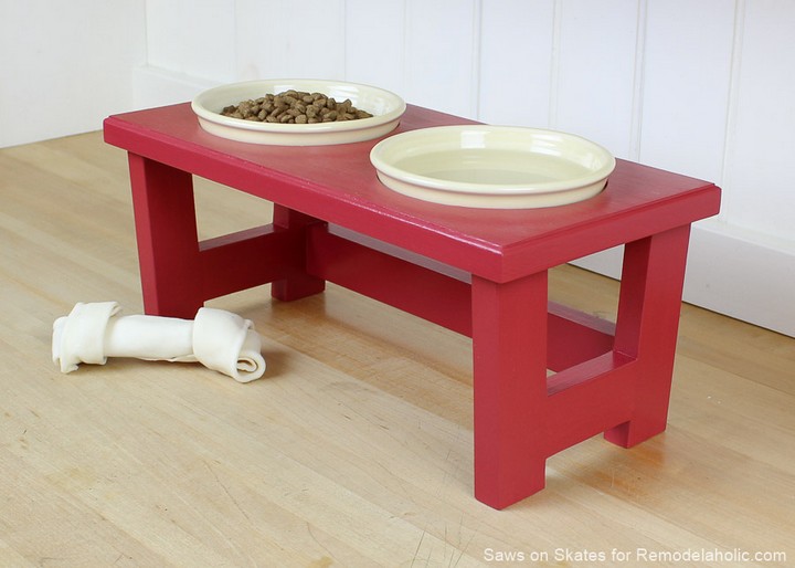 DIY Dog Food Bowl Stand For Small Pups