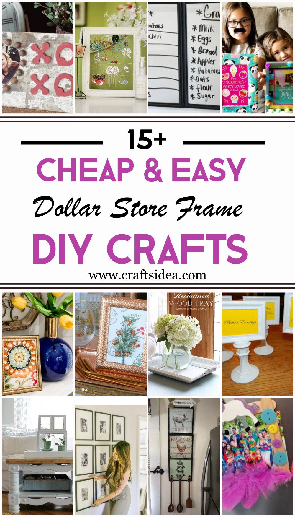 DIY Dollar Store Frame Crafts 1