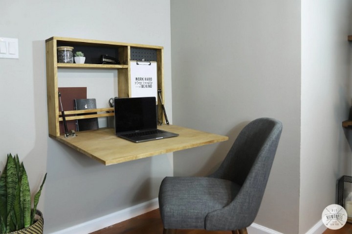 DIY Fold-Down Wall Desk