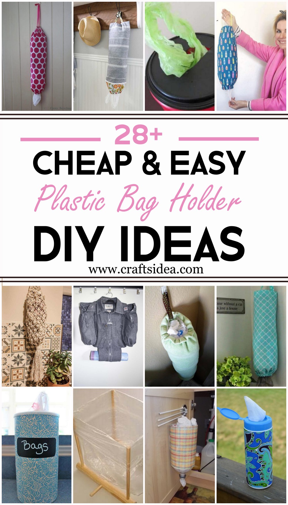 DIY Plastic Bag Holder Ideas 1