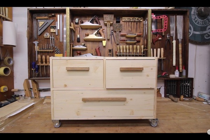 DIY Rolling Storage Cabinet