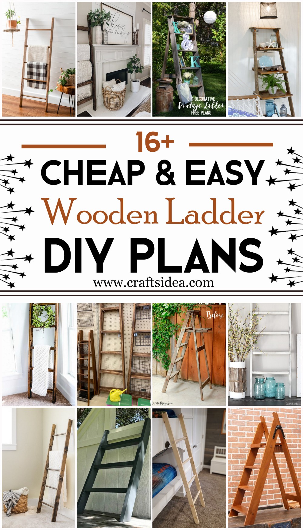 DIY Wooden Ladder Plans 1