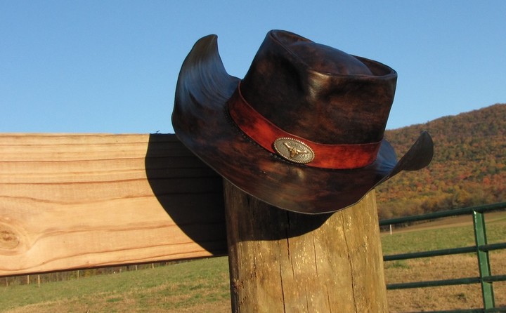 Hand Crafted Leather Cowboy Hat