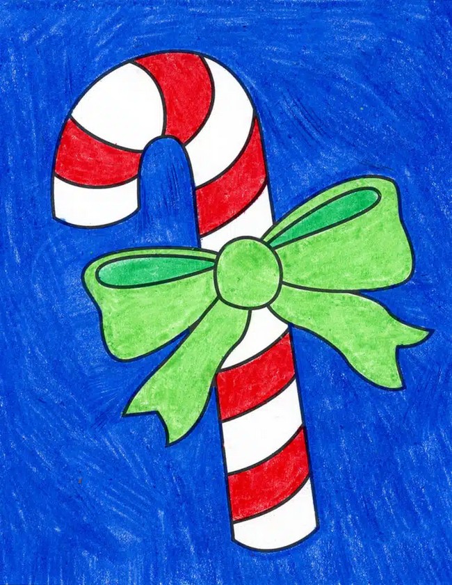 Easy How To Draw A Candy Cane
