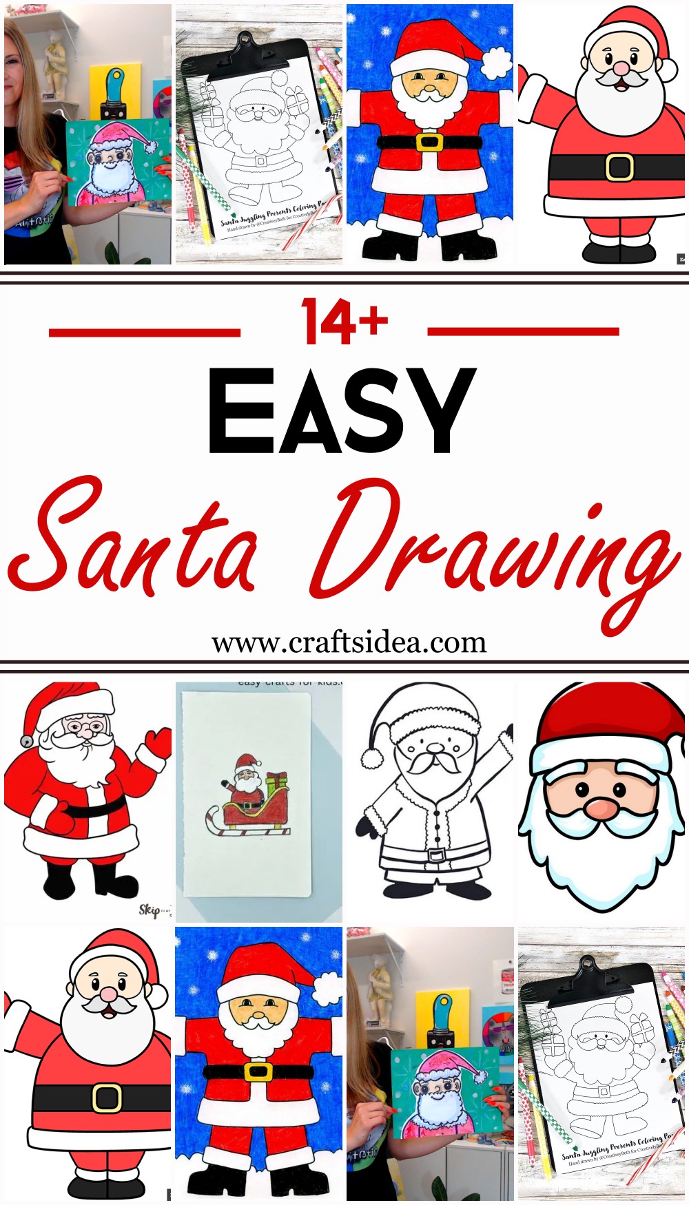 Easy Santa Drawing Ideas 1