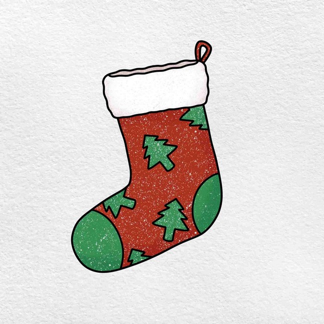 How To Draw A Stocking For Christmas
