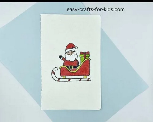 How To Draw Santa In A Sleigh