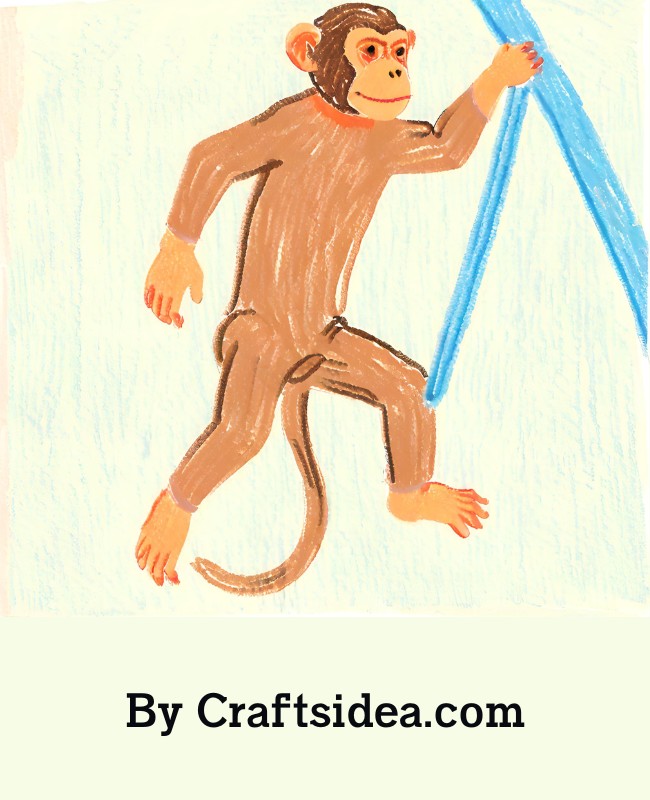 Climbing Monkey Drawing