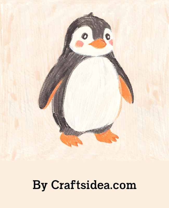 Cute Penguin Drawing