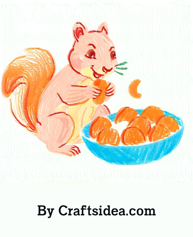 Eating Squirrel Drawing