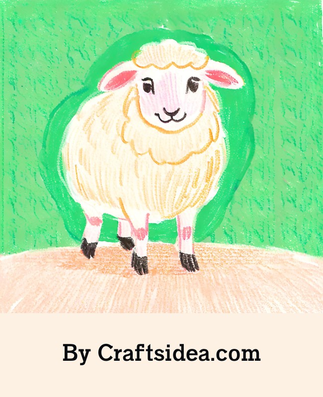 Cartoon Sheep Drawing