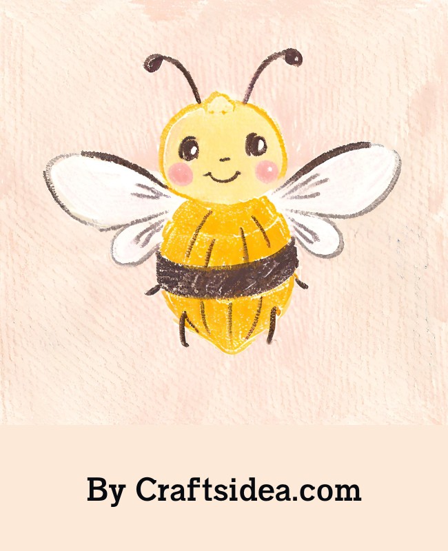 Cute Baby Bee Drawing