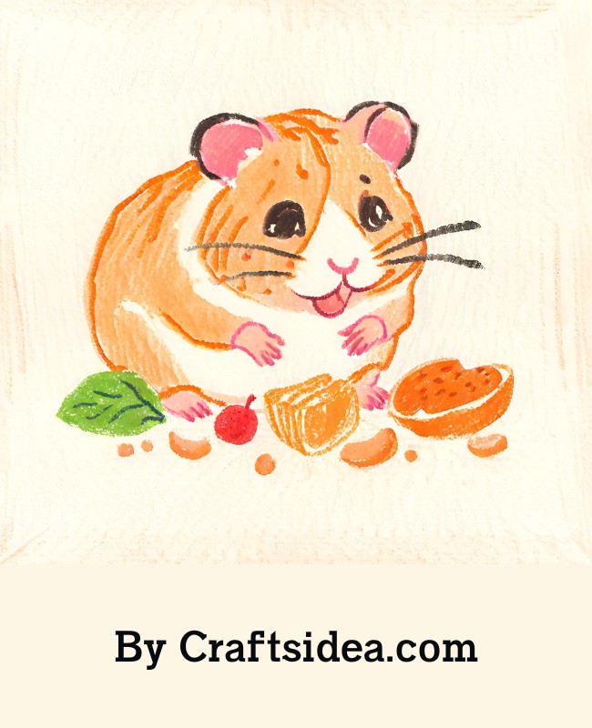 Eating Hamster Drawing