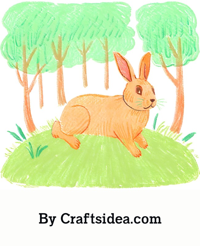 Forest Rabbit Drawing