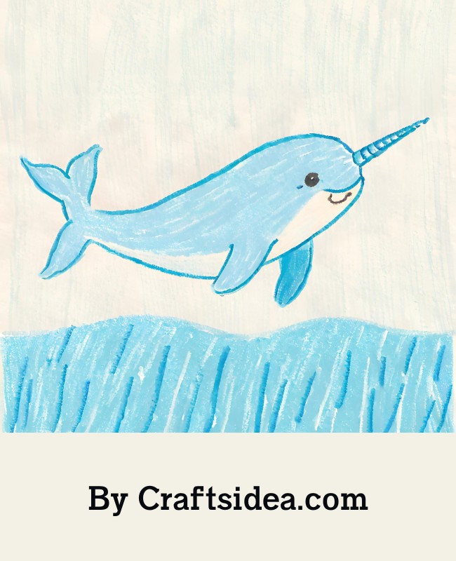 Narwhal Drawing For Kids