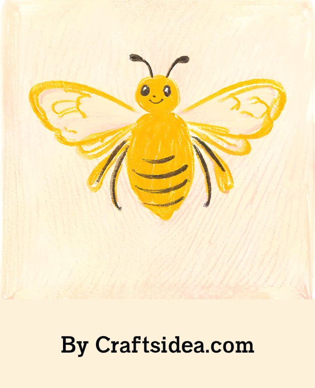 Yellow Bee Drawing